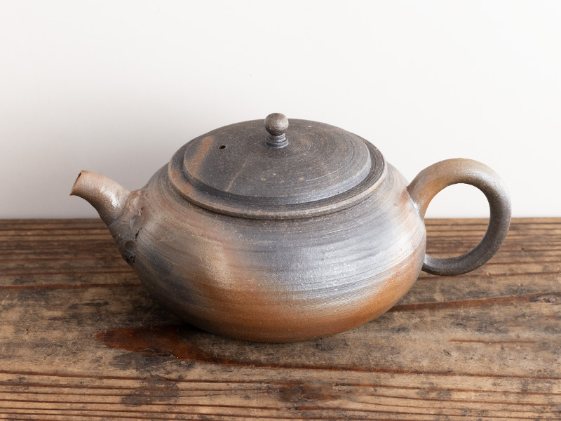 Bizen-yaki teapot, aobizen by Kobashi Masaaki, 210 ml [POT-86-011 
